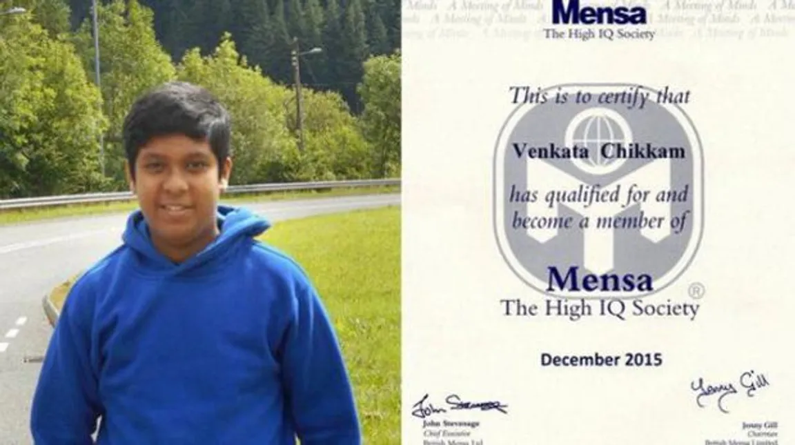 13 سال کا ہندوستانی طالب علم 'مینسا کلب' میں شامل
